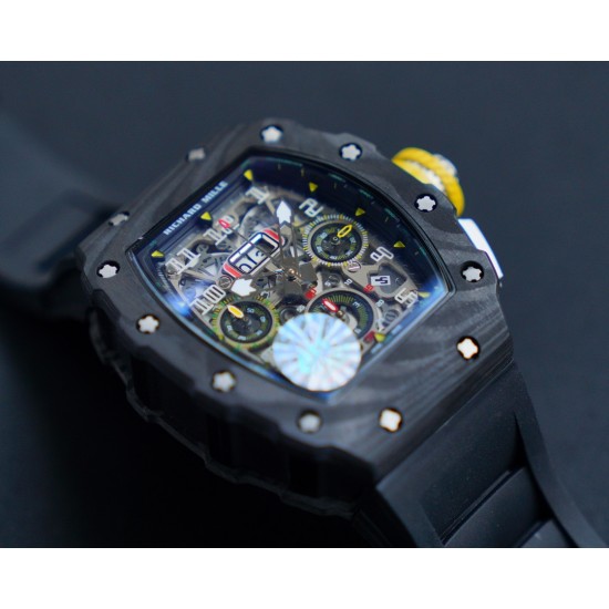 【 RICHARD MILLE 】理查德米勒 RM011-03艺术提升了全新层次,顶级碳纤维壳套 最完美的纹路 最完美的做工 搭载7750大日历 计时 飞返/逆跳多功能ETA7750全自动机械机芯,进口橡胶表带 原装折叠扣,尺寸50X40mm 高端大气上档次 计时腕表,展现着理查品牌的经典内涵,阳光而富有吸引力!全球限量50个7750机 ⚠️请认准独家品质 【 RICHARD MILLE 】理查德米勒 RM011-03艺术提升了全新层次,顶级碳纤维壳套 最完美的纹路 最完美的做工 搭载7750大日历 计时 飞返/逆跳多功能ETA7750全自动机械机芯,进口橡胶表带 原装折叠扣,尺寸50X40mm 高端大气上档次 计时腕表,展现着理查品牌的经典内涵,阳光而富有吸引力!全球限量50个7750机 ⚠️请认准独家品质