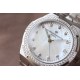 实拍【Vacheron Constantin江诗丹顿】纵横四海系列OVERSEAS女款小号型钢带款——一款极具魅力和旅行精神的女性腕表【表壳】直径36mm适合大部分女性佩戴,84颗圆形切割施华洛水更是钻璀璨夺目 【表盘】简约的大三针设计 旭日纹缎面拉丝的工艺处理 深邃优雅 时标均带白色夜光涂层 【机芯】CITIZEN8系列改Cal.5300机芯(机芯稳定零返修 ) 原装18k纳米镀金质摆陀 实拍【Vacheron Constantin江诗丹顿】纵横四海系列OVERSEAS女款小号型钢带款——一款极具魅力和旅行精神的女性腕表【表壳】直径36mm适合大部分女性佩戴,84颗圆形切割施华洛水更是钻璀璨夺目 【表盘】简约的大三针设计 旭日纹缎面拉丝的工艺处理 深邃优雅 时标均带白色夜光涂层 【机芯】CITIZEN8系列改Cal.5300机芯(机芯稳定零返修 ) 原装18k纳米镀金质摆陀