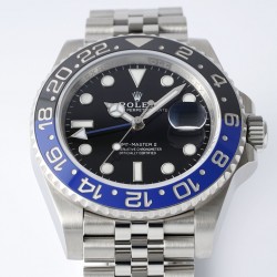 King Rolex GMT  超级复刻火爆来袭了！超精选定制的最佳一体成型圈口，是目前市场上最好的CLEAN陶瓷圈！真正1比1精工制作的904L表壳和AR钢带，完美的展现原装正品细节上的各种精髓！采用高质量精准上海3186一体机芯！ 五珠带 国米 黑蓝陶瓷圈买劳力士 格林尼治 最好的复刻 认准KING!