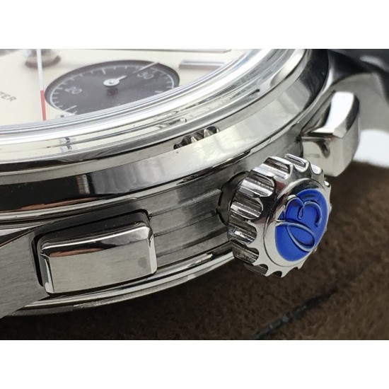 GF新品百年灵璞雅B01计时腕表Premier B01 Chronograph (吴彦祖同款)材质: 316L精钢直径: 42毫米厚度: 13.65毫米表镜: 锅盖弧面蓝宝石,双面防眩处理表底: 旋入式精钢,透明蓝宝石表冠: 非旋入式,双密封垫机芯:Asia-7750机芯GF出品,复刻首选! GF新品百年灵璞雅B01计时腕表Premier B01 Chronograph (吴彦祖同款)材质: 316L精钢直径: 42毫米厚度: 13.65毫米表镜: 锅盖弧面蓝宝石,双面防眩处理表底: 旋入式精钢,透明蓝宝石表冠: 非旋入式,双密封垫机芯:Asia-7750机芯GF出品,复刻首选!