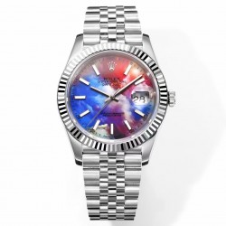 VAS厂爆改ROLEX 劳力士41mm日志系列 突破极限！整表的精彩细节如下:1.搪瓷绘画字面，指针夜光采用瑞士夜光，跟原版一样，夜光明亮。          2.全表釆用904L精钢材质！表壳与表带1比1复制，细节完美还原正品！表带和壳套无缝连接！表扣logo！特别优秀！配带感舒适！3.机芯采用瑞士ETA2836机芯走时精准，动能强悍！日历印刷字体精良！只有少量到货！先抢先得！VAS出品，必出精品