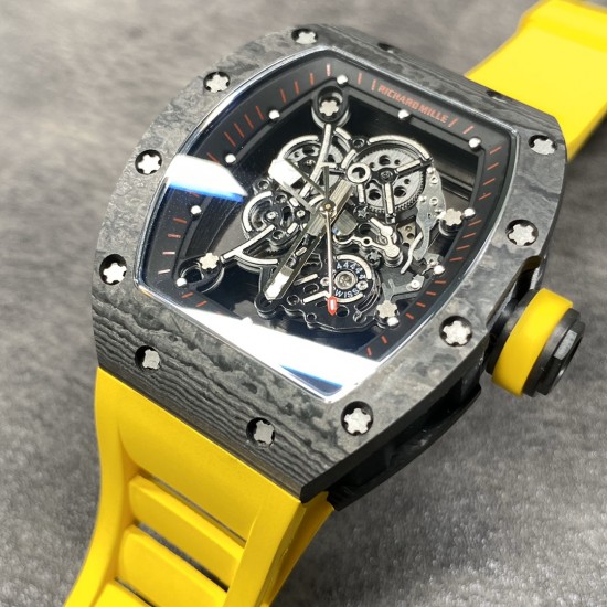 RICHARD MILLE 理查德米勒 RM35-02 客户定制的柠檬黄胶带!齿轮配件堆砌而成的镂空立体表盘 蓝宝石镜面 碳纤维表壳 进口精工自动机械机芯 橡胶表带 蝴蝶扣 KV厂,出货实拍 RICHARD MILLE 理查德米勒 RM35-02 客户定制的柠檬黄胶带!齿轮配件堆砌而成的镂空立体表盘 蓝宝石镜面 碳纤维表壳 进口精工自动机械机芯 橡胶表带 蝴蝶扣 KV厂,出货实拍