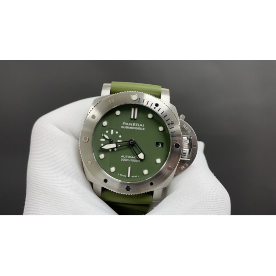今日推荐沛纳海Pam1055 白壳绿面 42mm 自动上链机械机芯 顶级品质 出货实拍✈️