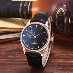 最新款江诗丹顿（Vacheron Constantin)传承系列9位24时真日⭐️月星辰全面推出，成功商务人士必备，采用全自动进口机芯（零返修、零故障）顶级316精钢表壳，原装按扣 进口小牛皮，锅盖玻璃，做工一流，型男必备。送礼极佳，先下手为强！