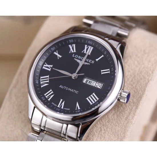 品牌:浪情-LONGINES⚡️型号:名匠系列男士双历腕表机芯:搭载顶级ETA2836全自动机械机芯,摆幅28800,动力储备48小时+,超薄机芯玻璃:防刮耐磨蓝宝玻璃镜面 表壳:316精钢表壳 超薄纤细原装同步壳身 三度防水,尺寸:38.5/9mm细节:字面、表针细节原版同步库存:备货充裕,全系总量500+附件:配送独家定制专柜同步运输木盒 品牌:浪情-LONGINES⚡️型号:名匠系列男士双历腕表机芯:搭载顶级ETA2836全自动机械机芯,摆幅28800,动力储备48小时+,超薄机芯玻璃:防刮耐磨蓝宝玻璃镜面 表壳:316精钢表壳 超薄纤细原装同步壳身 三度防水,尺寸:38.5/9mm细节:字面、表针细节原版同步库存:备货充裕,全系总量500+附件:配送独家定制专柜同步运输木盒