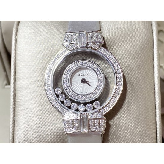 实拍 (蝴蝶结)chopard-happy Sport 萧邦HAPPY DIAMONDS系列快乐钻 腕表蓝宝石玻璃镜面 原厂瑞士石英机芯 镜面内自由滑动快乐钻 钻石围绕表盘回旋起舞 制作精巧双层透明跳跃时尚的设计风格,完美女性的前卫、大方、秀气的特质,内、外蓝宝石玻璃 ,微型按调EAT瑞士石英机,表壳直径约28mm 实拍 (蝴蝶结)chopard-happy Sport 萧邦HAPPY DIAMONDS系列快乐钻 腕表蓝宝石玻璃镜面 原厂瑞士石英机芯 镜面内自由滑动快乐钻 钻石围绕表盘回旋起舞 制作精巧双层透明跳跃时尚的设计风格,完美女性的前卫、大方、秀气的特质,内、外蓝宝石玻璃 ,微型按调EAT瑞士石英机,表壳直径约28mm
