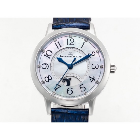 TW出品:积家约会系列自动机械图为女表 【尺寸】尺寸34mm 厚度10mm【机芯】搭载进口9015机改原装cal.898A自动上链机芯(不是加夹板)【表带】搭配进口意大利牛皮表带 【显示指针】顶级烧钢兰指针 具昼夜显示功能 TW出品:积家约会系列自动机械图为女表 【尺寸】尺寸34mm 厚度10mm【机芯】搭载进口9015机改原装cal.898A自动上链机芯(不是加夹板)【表带】搭配进口意大利牛皮表带 【显示指针】顶级烧钢兰指针 具昼夜显示功能