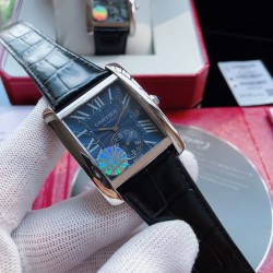 SJ出品 TW复刻升级版 CARTIER卡地亚 T2 坦克系列 W5330004 自动机械男表 原装正品开模打造 1:1复刻 搭载原版1904MC型机芯 尺寸：34*44mm 蓝宝石镜面 意大利小牛皮带 三杰精致推荐男士机械瑞士腕表 SJ为你精心制作超真实实物图拍摄