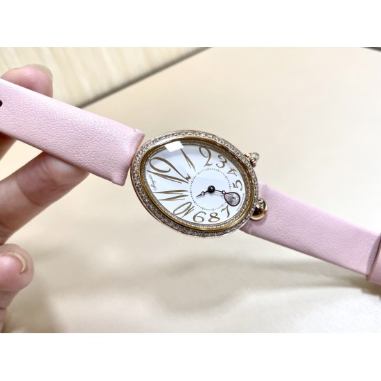 实拍 宝玑新品那不勒斯皇后 机械版本、穹面玻璃,从侧面看不仅有鱼眼效果,还能折射钻石带来的璀璨光芒,表针烧钢蓝针、有牛皮、绢丝带、鳄鱼皮表带 实拍 宝玑新品那不勒斯皇后 机械版本、穹面玻璃,从侧面看不仅有鱼眼效果,还能折射钻石带来的璀璨光芒,表针烧钢蓝针、有牛皮、绢丝带、鳄鱼皮表带