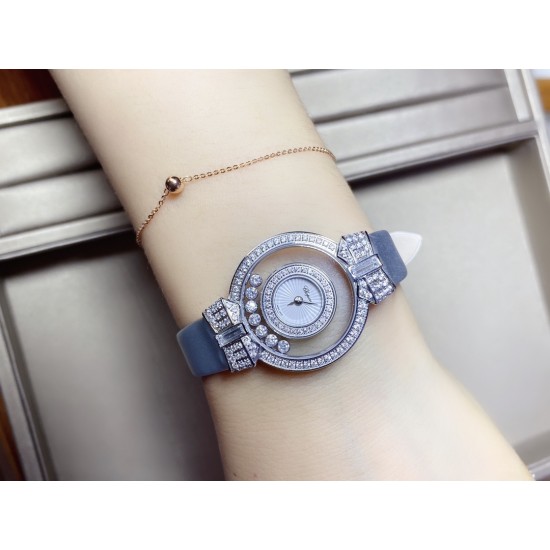 实拍 (蝴蝶结)chopard-happy Sport 萧邦HAPPY DIAMONDS系列快乐钻 腕表蓝宝石玻璃镜面 原厂瑞士石英机芯 镜面内自由滑动快乐钻 钻石围绕表盘回旋起舞 制作精巧双层透明跳跃时尚的设计风格,完美女性的前卫、大方、秀气的特质,内、外蓝宝石玻璃 ,微型按调EAT瑞士石英机,表壳直径约28mm 实拍 (蝴蝶结)chopard-happy Sport 萧邦HAPPY DIAMONDS系列快乐钻 腕表蓝宝石玻璃镜面 原厂瑞士石英机芯 镜面内自由滑动快乐钻 钻石围绕表盘回旋起舞 制作精巧双层透明跳跃时尚的设计风格,完美女性的前卫、大方、秀气的特质,内、外蓝宝石玻璃 ,微型按调EAT瑞士石英机,表壳直径约28mm