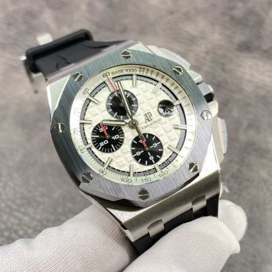 JF精品 爱彼 AP 皇家橡树离岸型 大熊猫计时码表 A 精钢表壳 陶瓷表圈 双面蓝宝石镜面 3126机芯 橡胶表带 精钢针扣 直径44mm 出货实拍 JF精品 爱彼 AP 皇家橡树离岸型 大熊猫计时码表 A 精钢表壳 陶瓷表圈 双面蓝宝石镜面 3126机芯 橡胶表带 精钢针扣 直径44mm 出货实拍