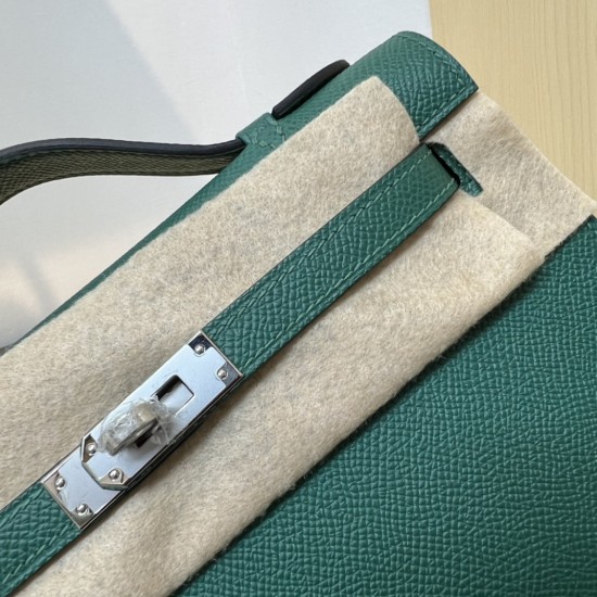 Kelly imported Epsom leather semi handmade hand sewn wax thread Kelly imported Epsom leather semi handmade hand sewn wax thread