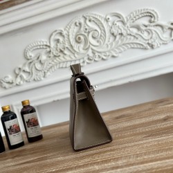 Kelly imported Epsom leather semi handmade hand sewn wax thread