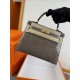 KL25 Amber Yellow Highlighting Nile Crocodile Skin Kelly 25cm