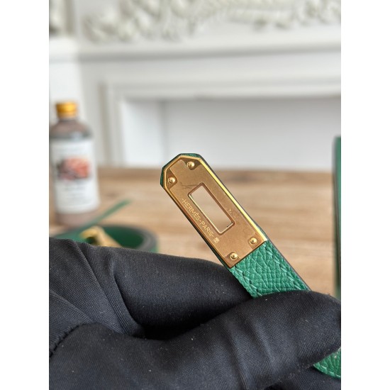 Kelly imported Epsom leather semi handmade hand sewn wax thread Kelly imported Epsom leather semi handmade hand sewn wax thread