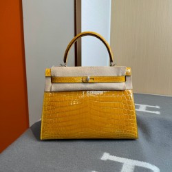 KL28 High Light Nile Crocodile Skin Kelly 28cm