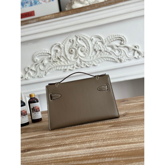 Kelly imported Epsom leather semi handmade hand sewn wax thread