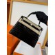 KL25 Amber Yellow Highlighting Nile Crocodile Skin Kelly 25cm