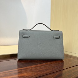 KL22 Velvet Green Kelly 1st Generation French Haas Leather Factory Epsom Original Palm Print Leather