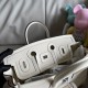 Cream white birkin 25cm cargo, this year's new canvas patchwork swift leather/silver buckle