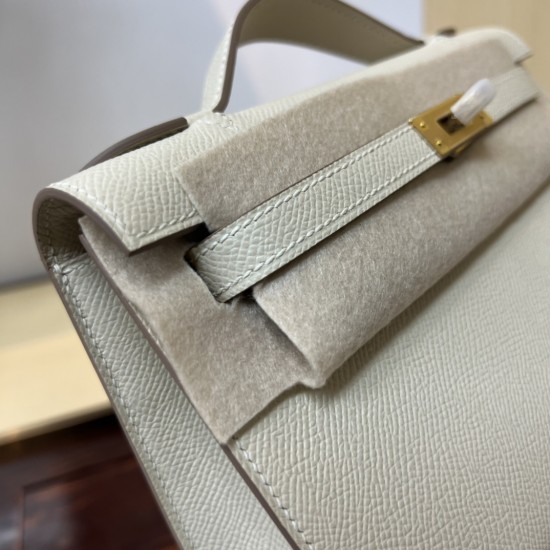 Kelly imported Epsom leather semi handmade hand sewn wax thread Kelly imported Epsom leather semi handmade hand sewn wax thread
