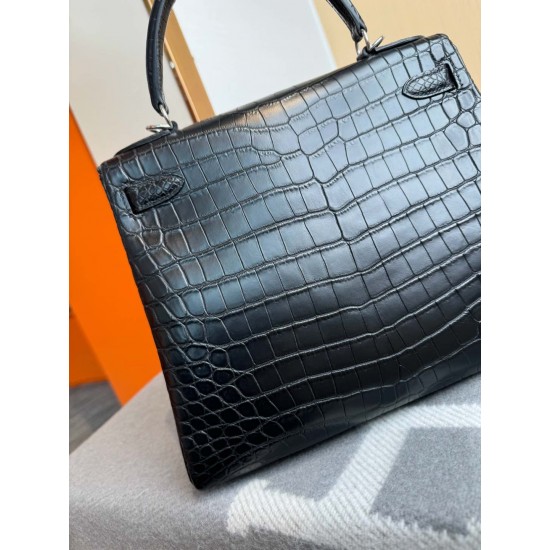 KL28 High Light Nile Crocodile Skin Kelly 28cm