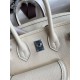 Hand sewn Birkin 25cm Cargo swift woven fabric with creamy silver buckle