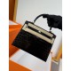 KL25 Amber Yellow Highlighting Nile Crocodile Skin Kelly 25cm KL25 Amber Yellow Highlighting Nile Crocodile Skin Kelly 25cm
