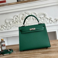 Kelly imported Epsom leather semi handmade hand sewn wax thread