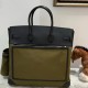 Swift Leather Army Green/Black Birkin HAC 40cm Cargo Canvas Series Swift Leather Army Green/Black Birkin HAC 40cm Cargo Canvas Series