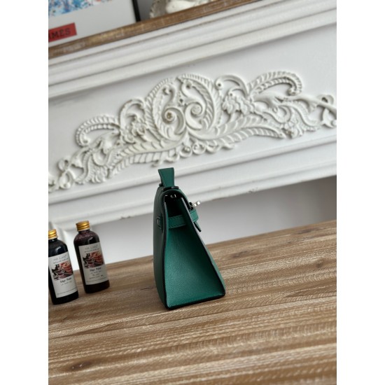 Kelly imported Epsom leather semi handmade hand sewn wax thread