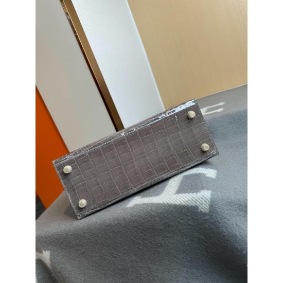 KL28 High Light Nile Crocodile Skin Kelly 28cm