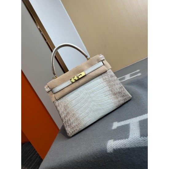 KL28 High Light Nile Crocodile Skin Kelly 28cm