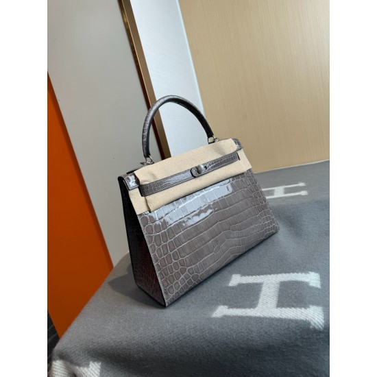 KL28 High Light Nile Crocodile Skin Kelly 28cm