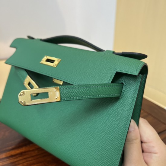 Kelly imported Epsom leather semi handmade hand sewn wax thread Kelly imported Epsom leather semi handmade hand sewn wax thread