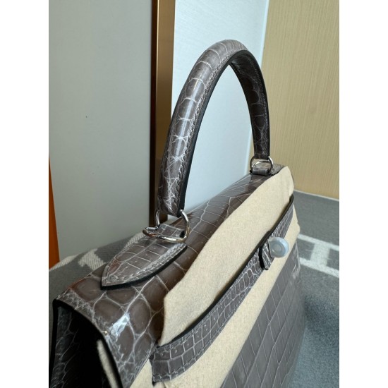 KL28 High Light Nile Crocodile Skin Kelly 28cm