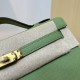 Kelly imported Epsom leather semi handmade hand sewn wax thread