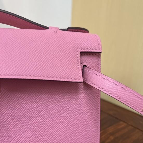 Kelly imported Epsom leather semi handmade hand sewn wax thread Kelly imported Epsom leather semi handmade hand sewn wax thread