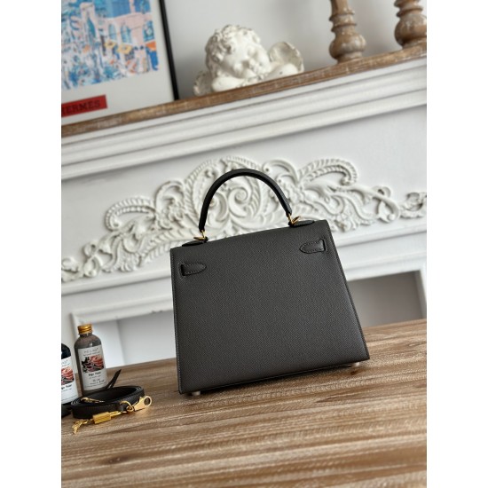 Kelly imported Epsom leather semi handmade hand sewn wax thread Kelly imported Epsom leather semi handmade hand sewn wax thread
