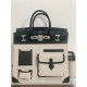 Swift Leather Black Birkin HAC 40cm Cargo Canvas Series Swift Leather Black Birkin HAC 40cm Cargo Canvas Series