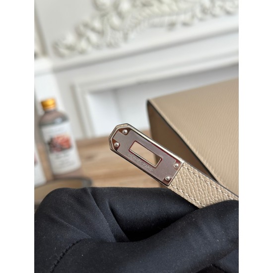 Kelly imported Epsom leather semi handmade hand sewn wax thread Kelly imported Epsom leather semi handmade hand sewn wax thread