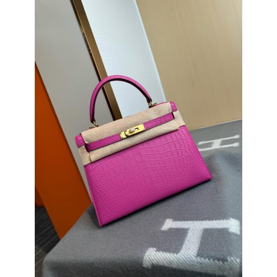 KL28 High Light Nile Crocodile Skin Kelly 28cm