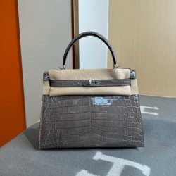 KL28 High Light Nile Crocodile Skin Kelly 28cm