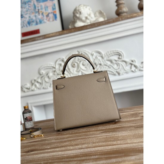 Kelly imported Epsom leather semi handmade hand sewn wax thread