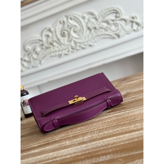 Kelly imported Epsom leather semi handmade hand sewn wax thread Kelly imported Epsom leather semi handmade hand sewn wax thread