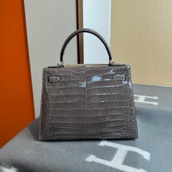 KL28 High Light Nile Crocodile Skin Kelly 28cm