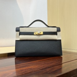 KL22 Velvet Green Kelly 1st Generation French Haas Leather Factory Epsom Original Palm Print Leather