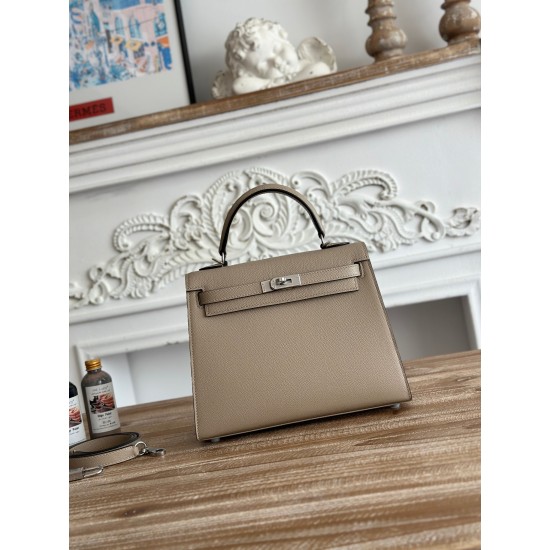 Kelly imported Epsom leather semi handmade hand sewn wax thread Kelly imported Epsom leather semi handmade hand sewn wax thread