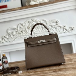 Kelly imported Epsom leather semi handmade hand sewn wax thread