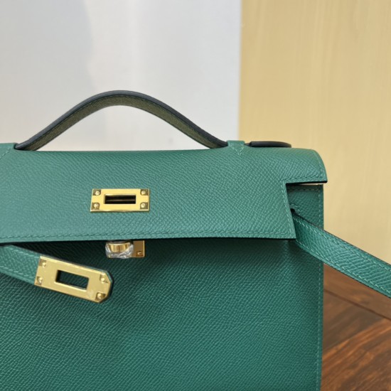 KL22 Velvet Green Kelly 1st Generation French Haas Leather Factory Epsom Original Palm Print Leather KL22 Velvet Green Kelly 1st Generation French Haas Leather Factory Epsom Original Palm Print Leather